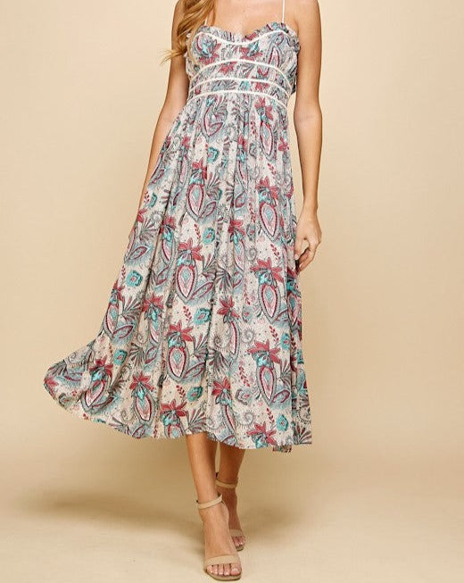 Island Taupe Jade Bared Back Dress