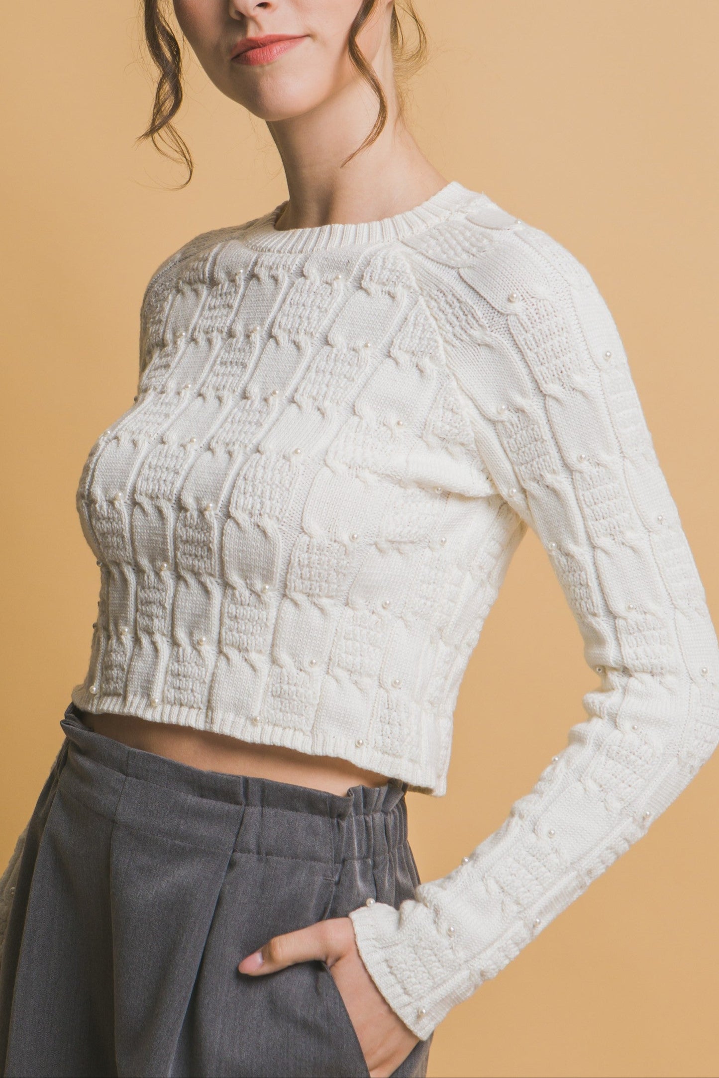 Bea Cream Peral Sweater