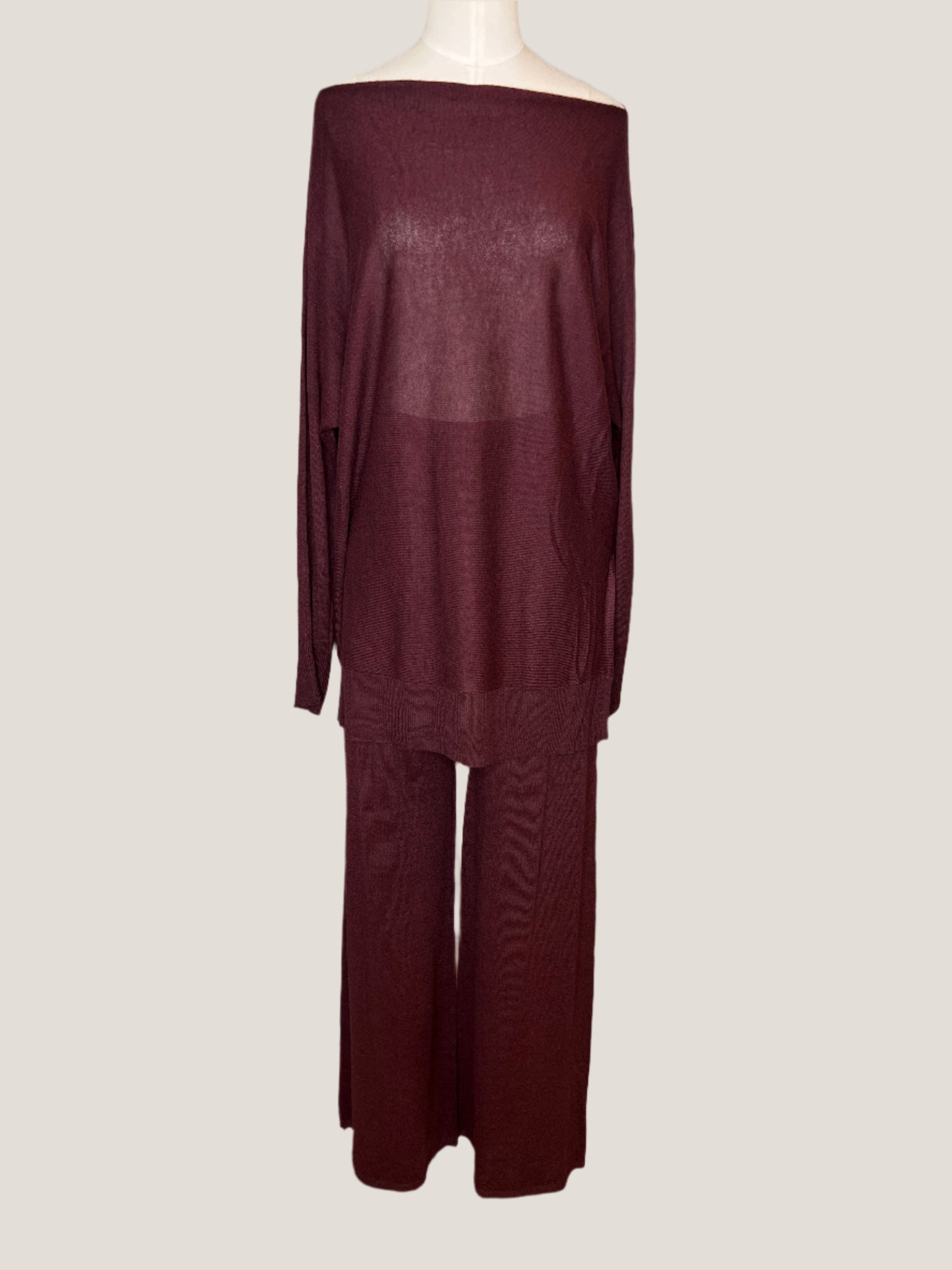 Meo Cozy Knit Plum Viscose Set