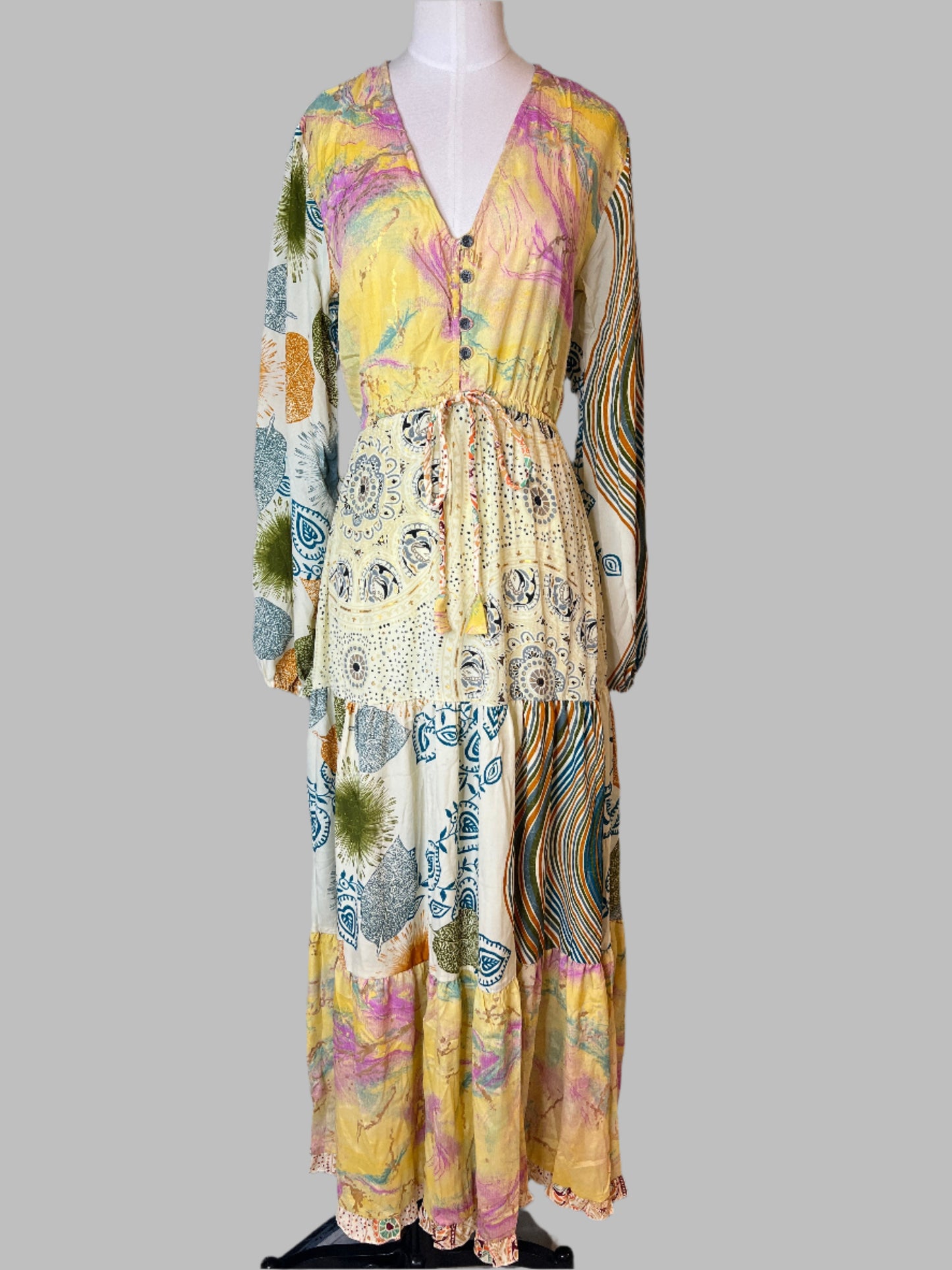 Joy Patchwork Long Dress