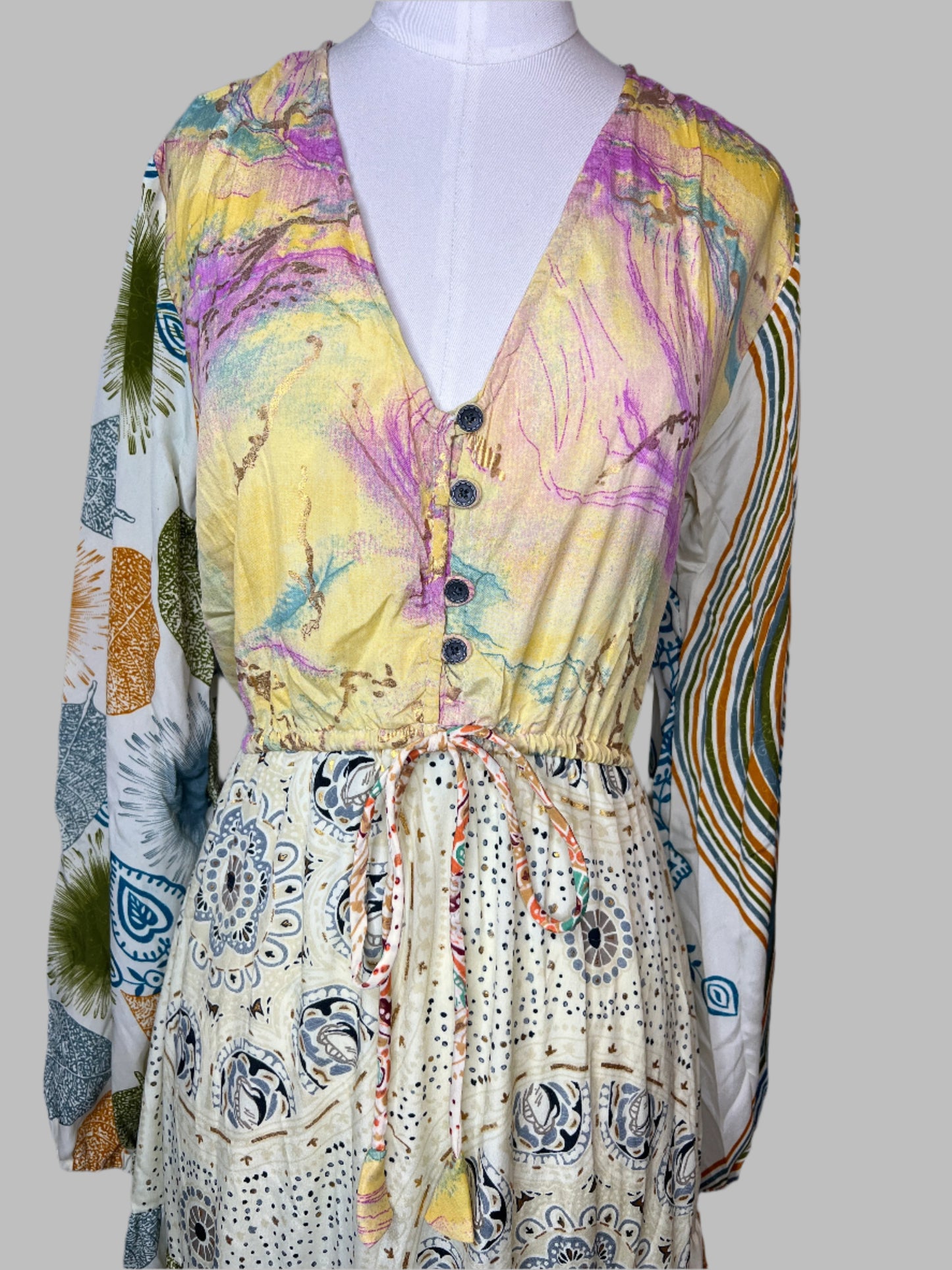 Joy Patchwork Long Dress