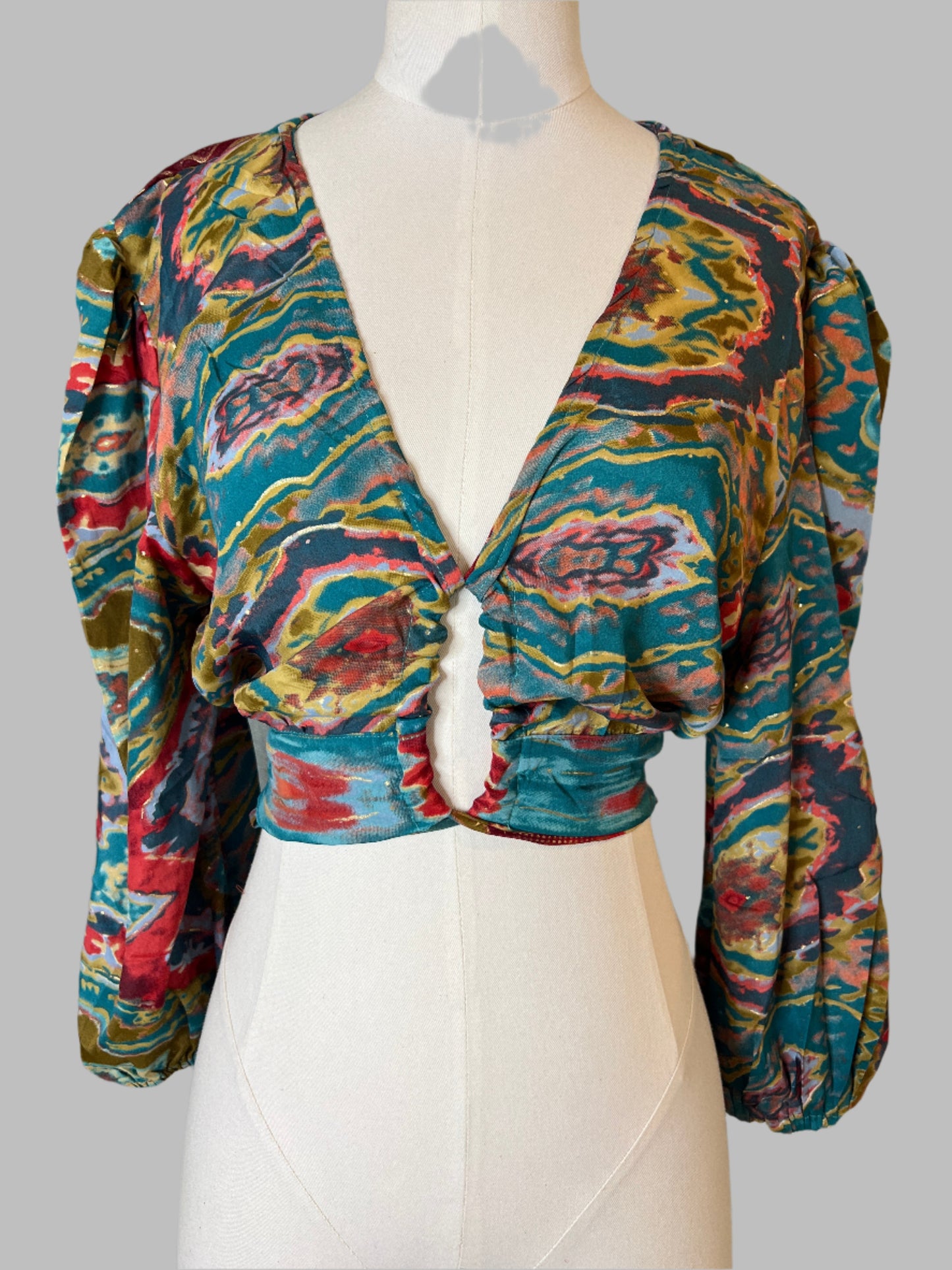 Jezza Printed Open Back Reversible Top