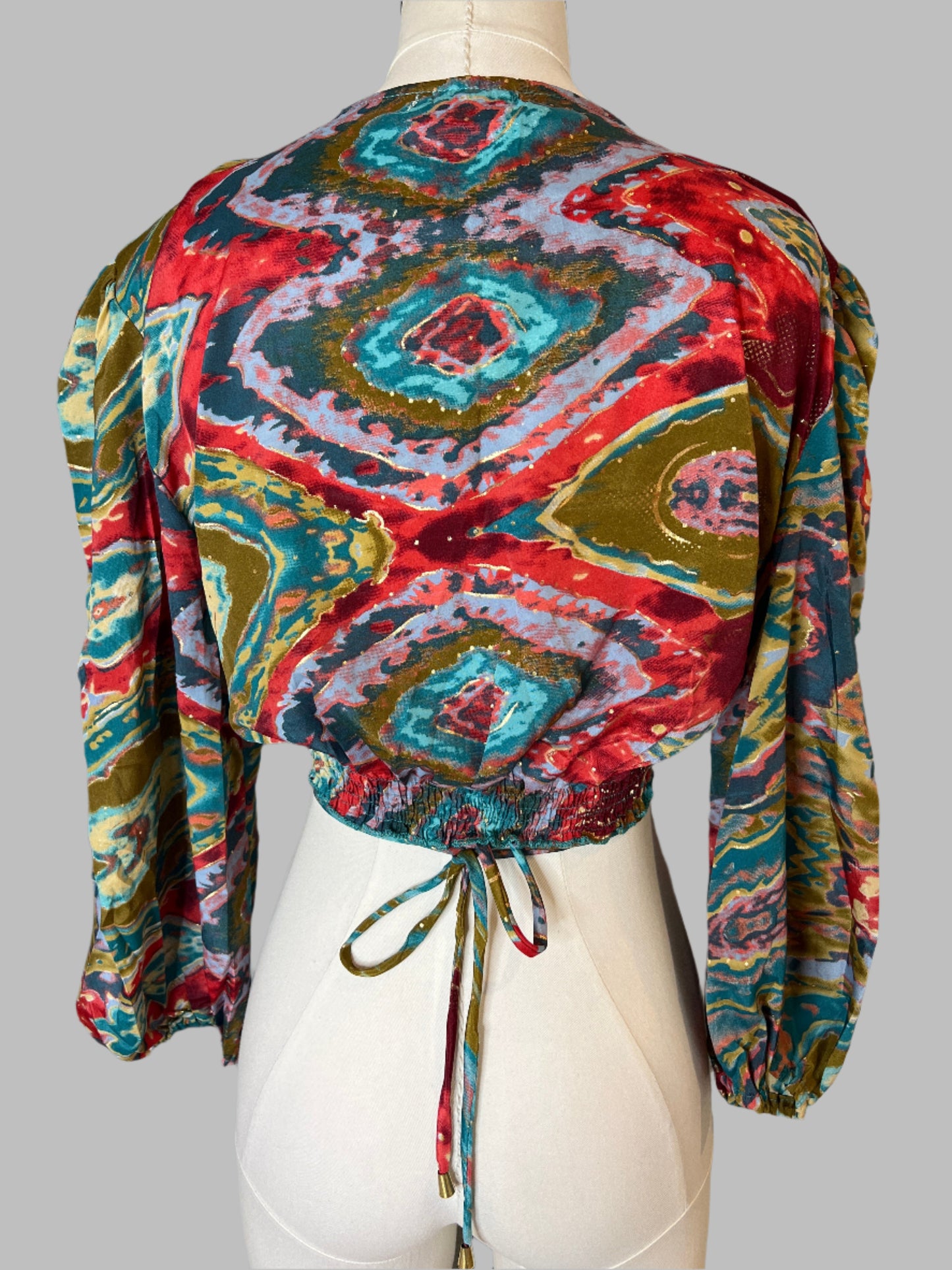 Jezza Printed Open Back Reversible Top