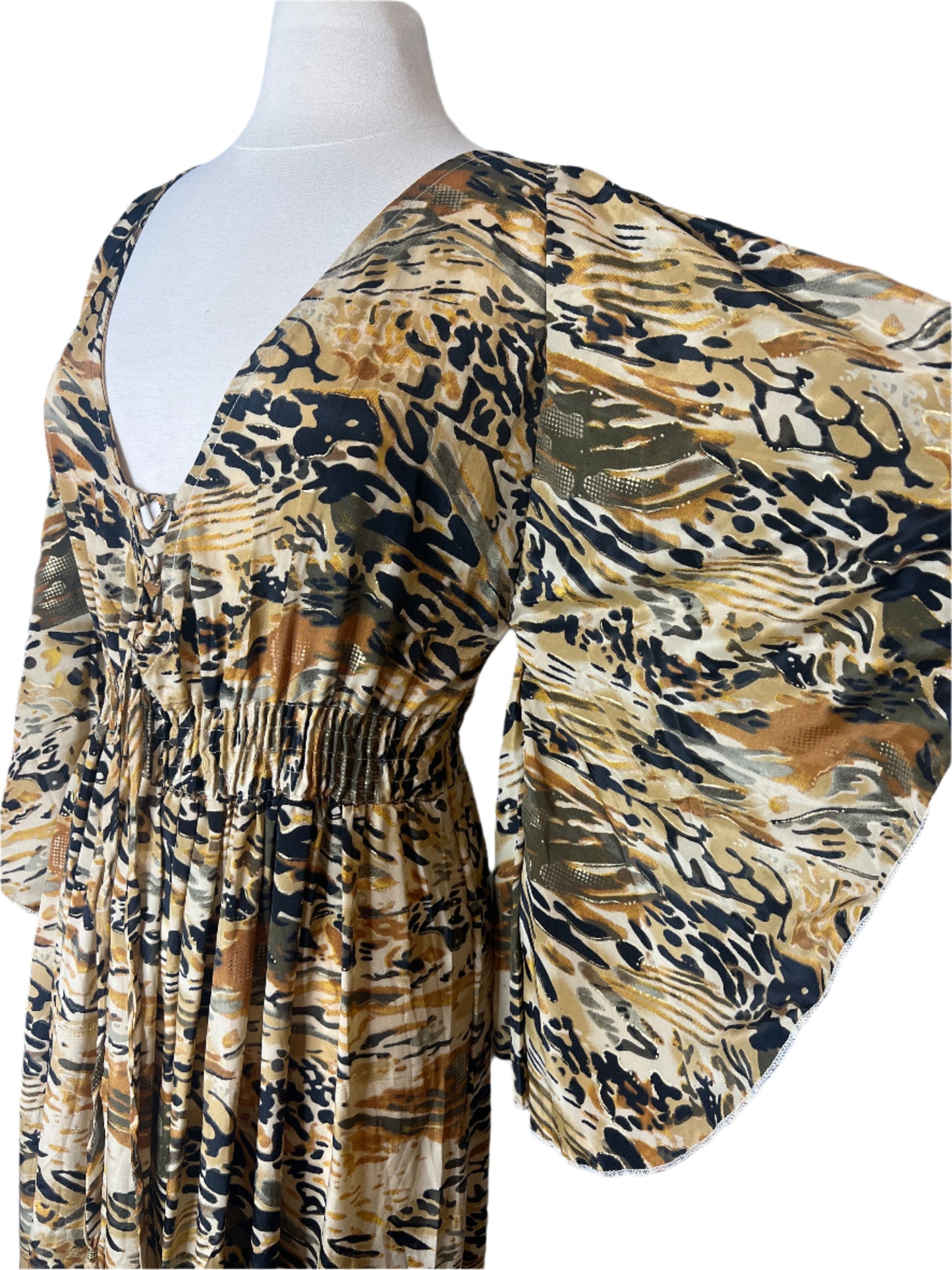 Boho Flutter Sleeve Dress