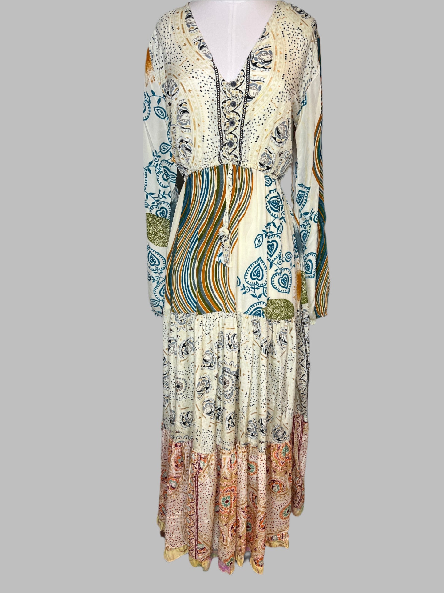 Joy Patchwork Long Dress