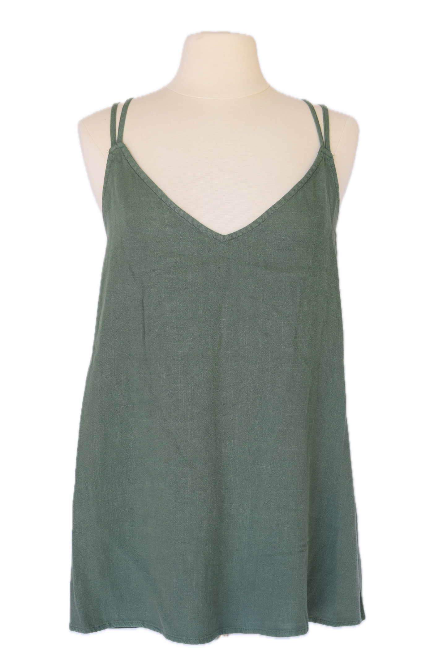 Starlight Green Twist Back Tank (Curvy)
