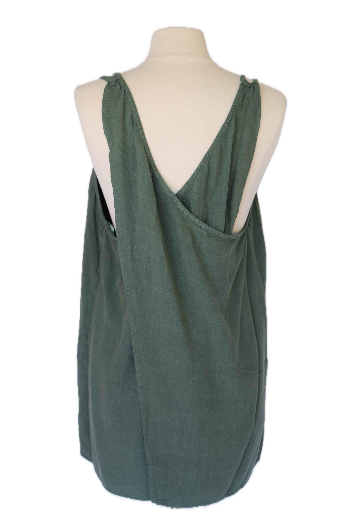 Starlight Green Twist Back Tank (Curvy)