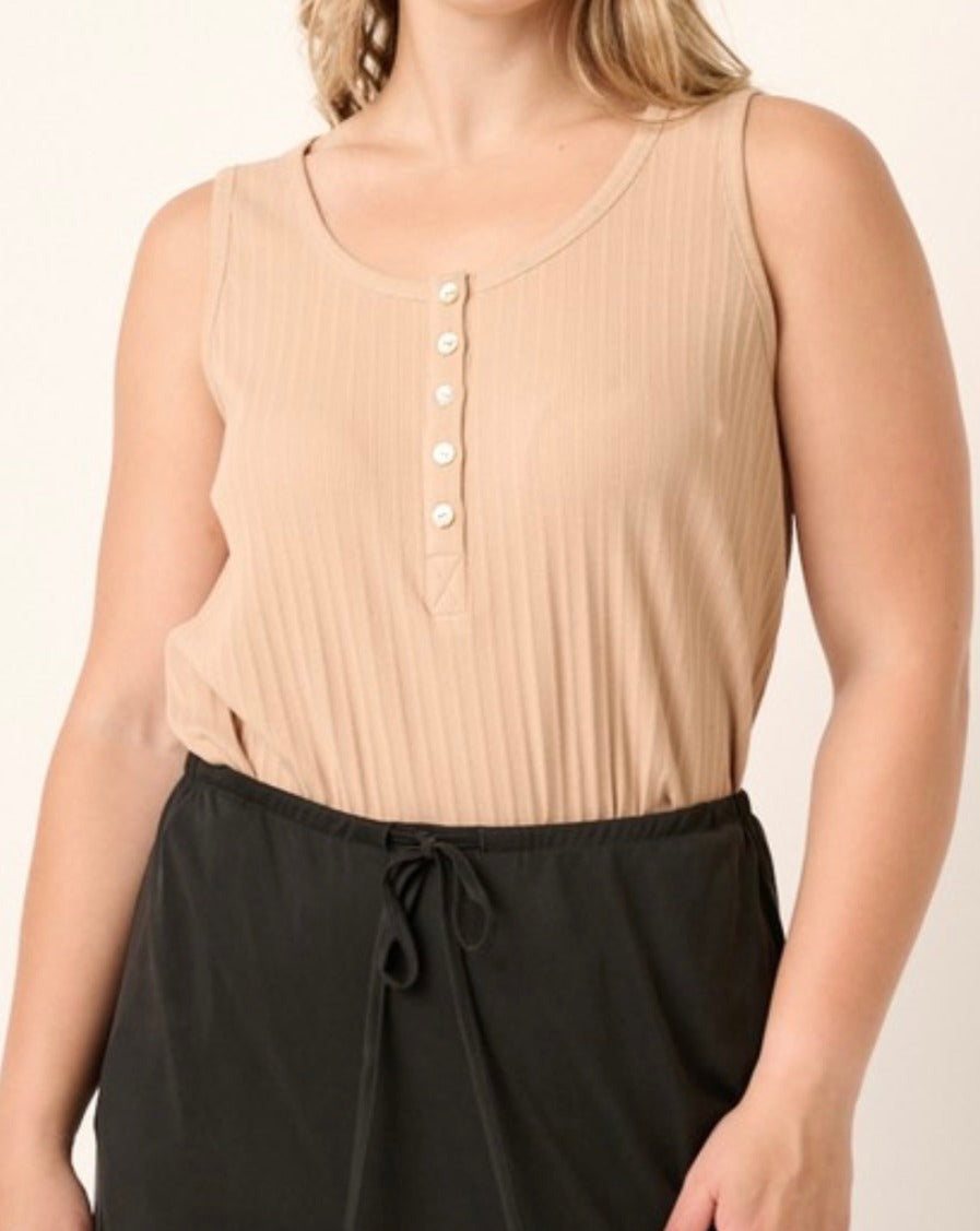 In The Stars Scoop Neck Natural Top