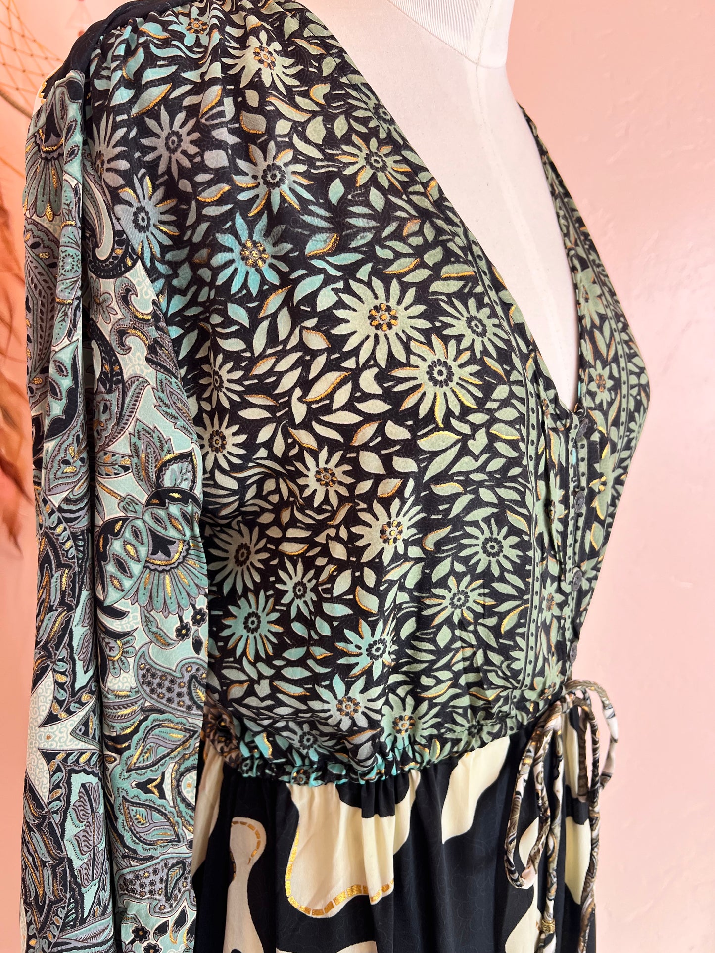 Amanda Patchwork Long Dress