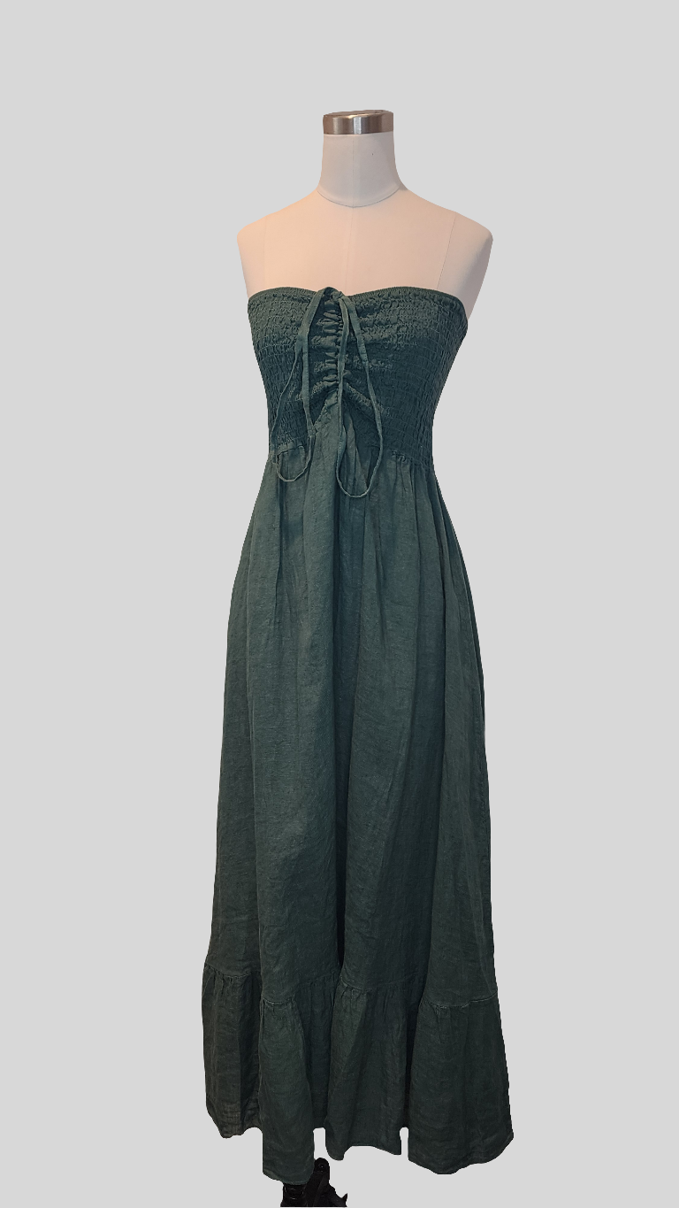 Forest Green Linen Dress Endless Summer Boutique Forest Green Linen Dress Endless Summer Boutique