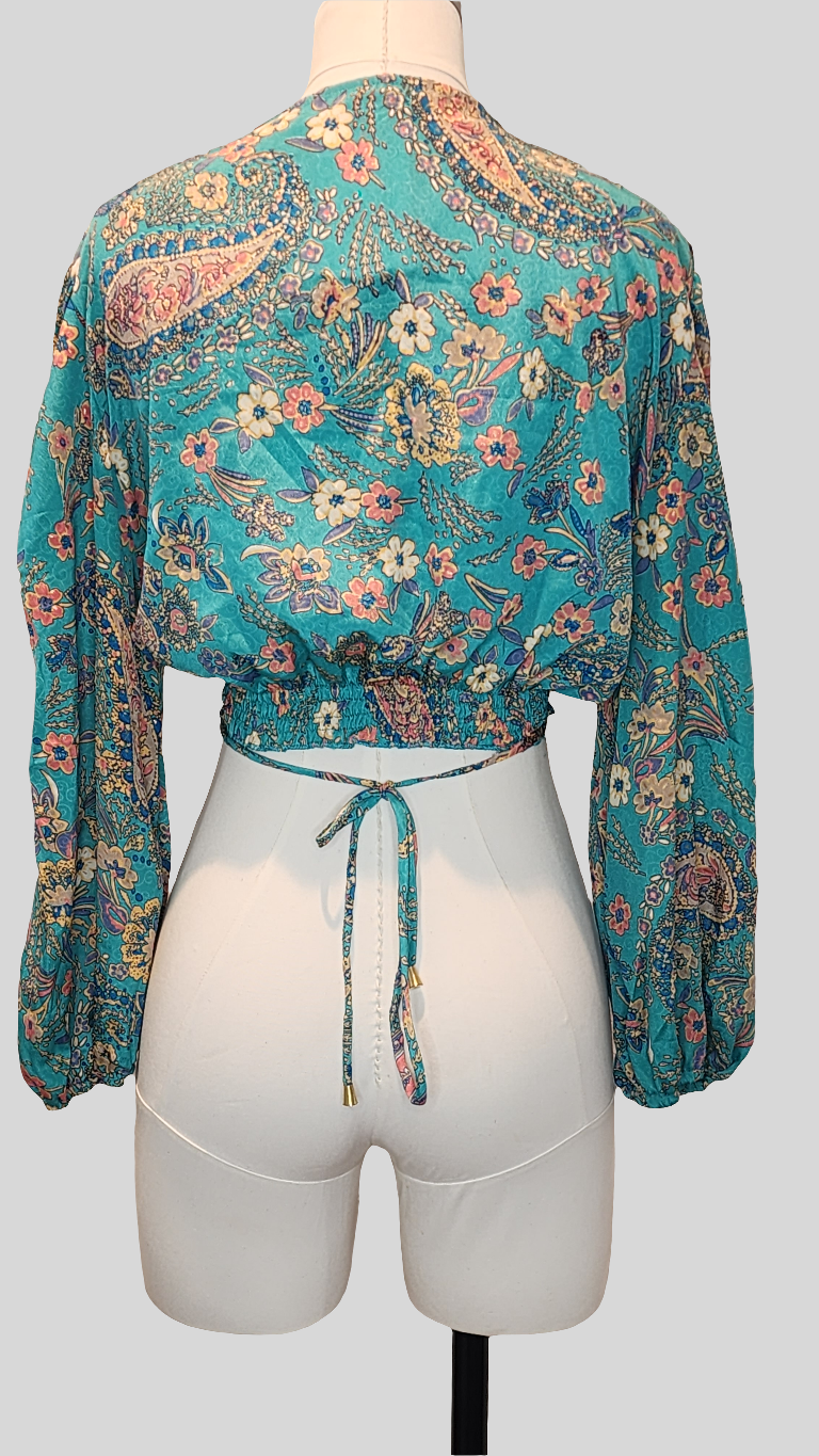 Jezza Printed Open Back Reversible Top