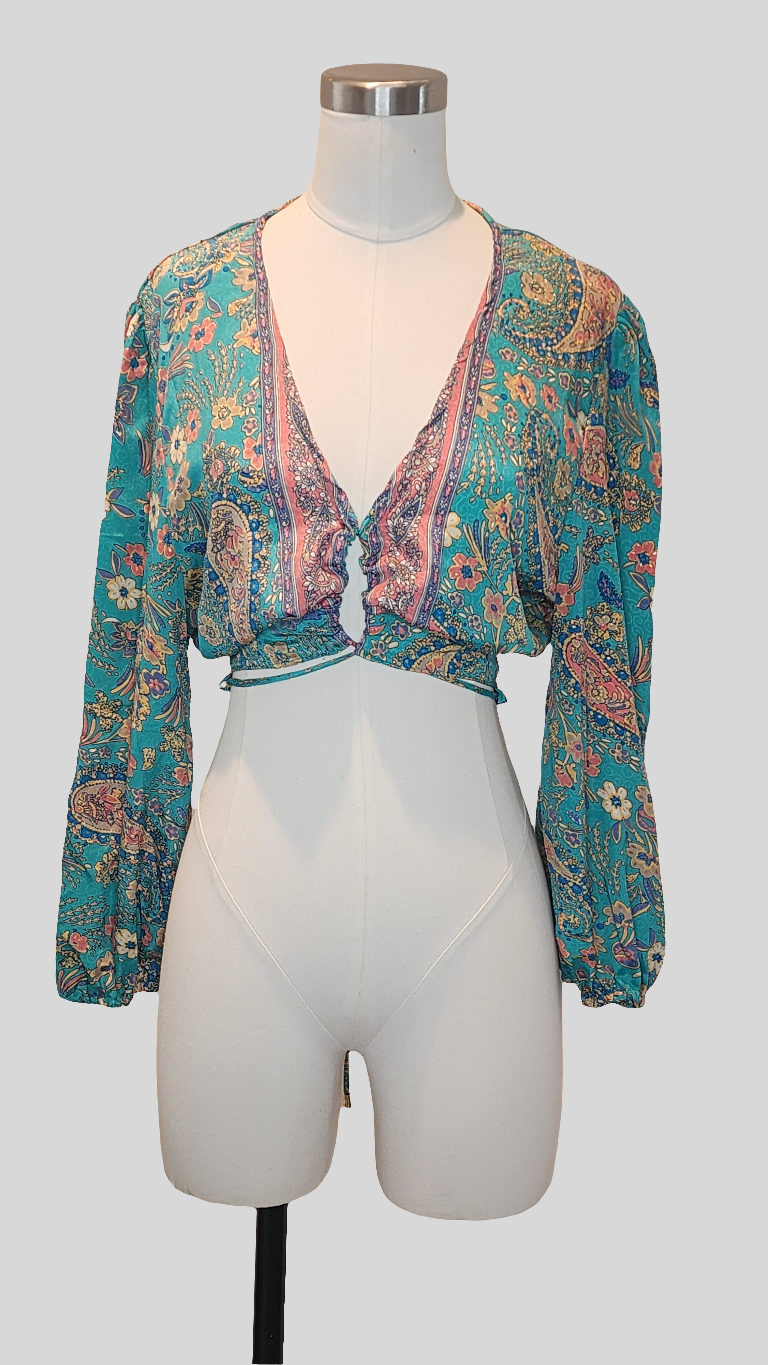 Jezza Printed Open Back Reversible Top