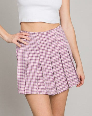 Nikki Pleated Pink Skort