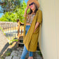 Golden Palm Duster Dress