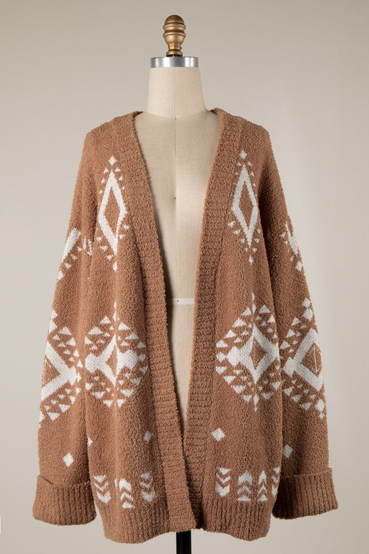 Aztec Camel/White Mountains Cardigan