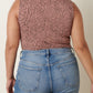 Wild Mock Neck Mauve Top (Curvy)