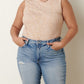Wild Mock Neck Taupe Top (Curvy