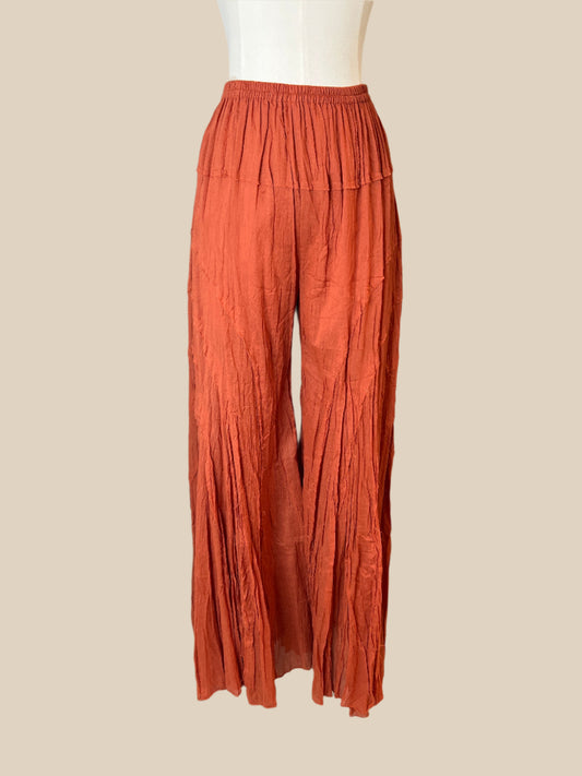 Beach Red Cotton Pants