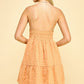 Sunset Orange Textured Cami Dress