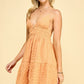 Sunset Orange Textured Cami Dress