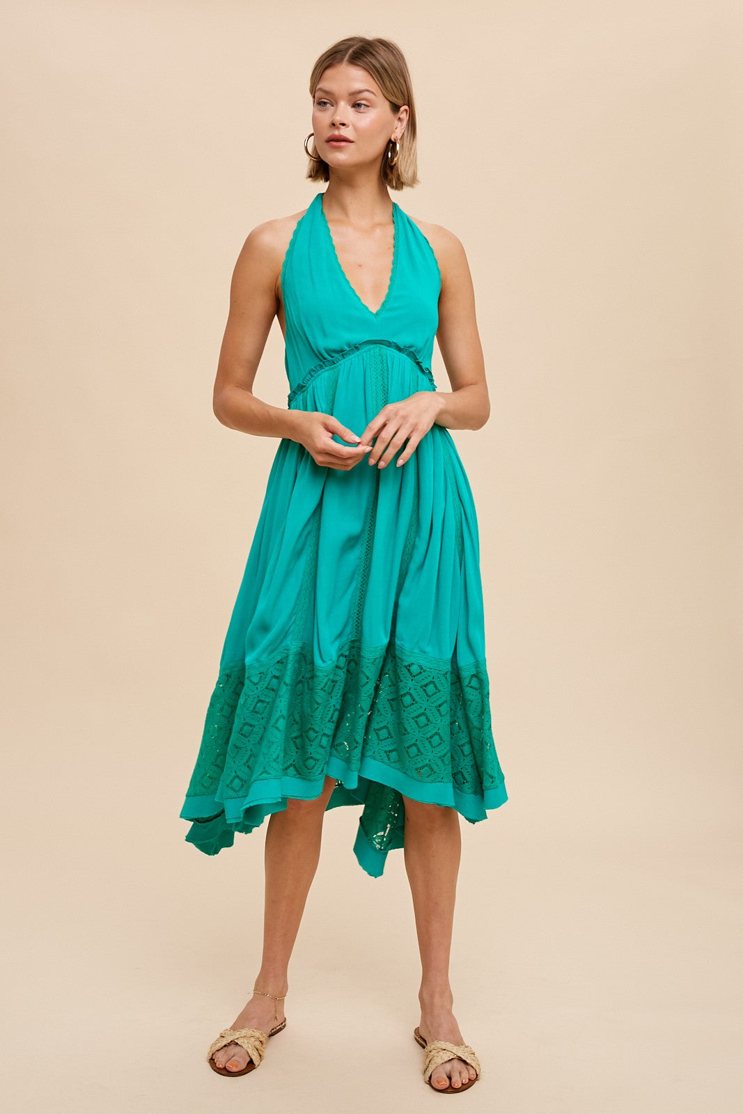 Jade Green Halter Dress