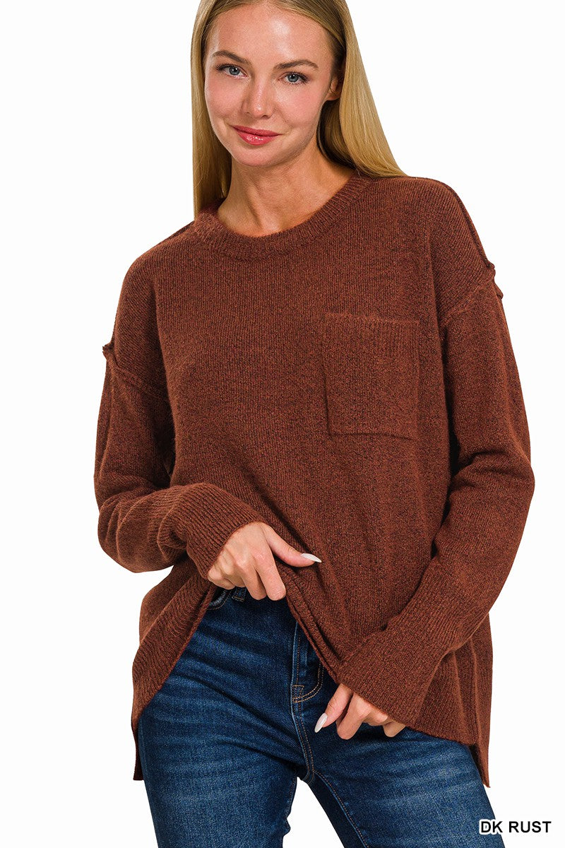 Josie Dark Rust Sweater