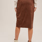 Lawson Vegan Suede Twist Pencil Skirt