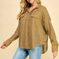 Ice Carmel Mocha Lace Button Up Top