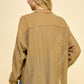 Ice Carmel Mocha Lace Button Up Top