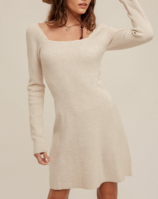 Kristi Ivory Sweater Dress
