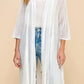 Inlay Knit White Kimono