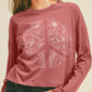 Vintage Rose Peaceful Flower L/S Tee