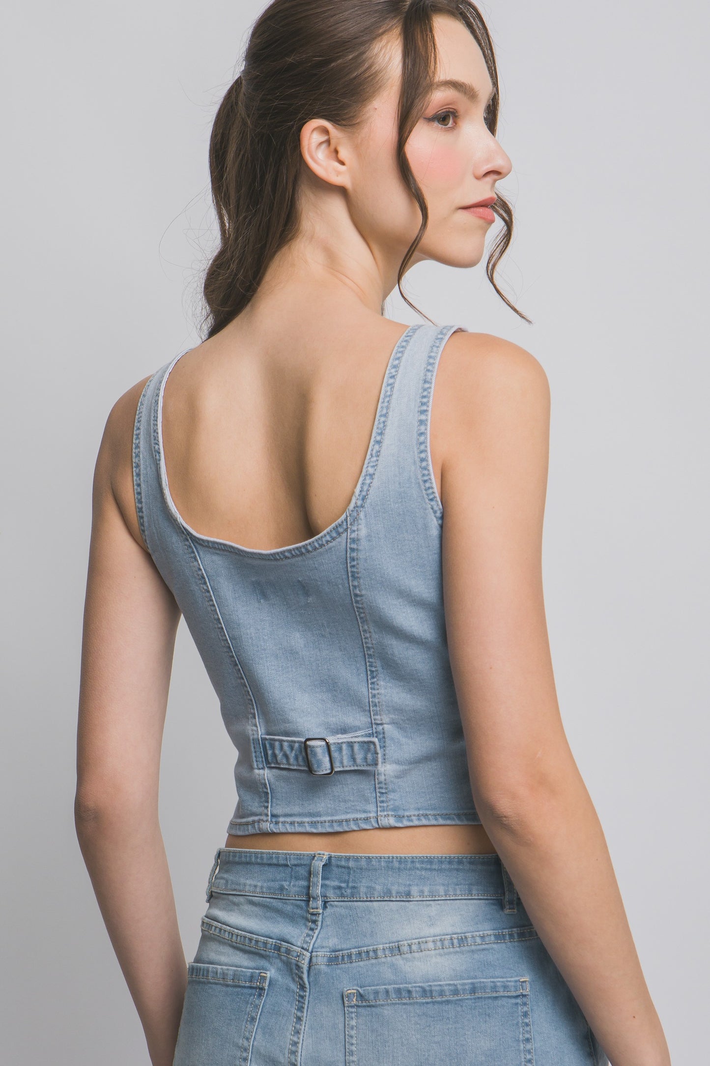 Vivian Light Denim Top