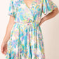 Flower Print Godet Dress