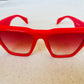 Linear Path Red Sunglasses