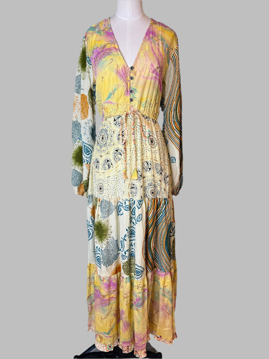 Joy Patchwork Long Dress