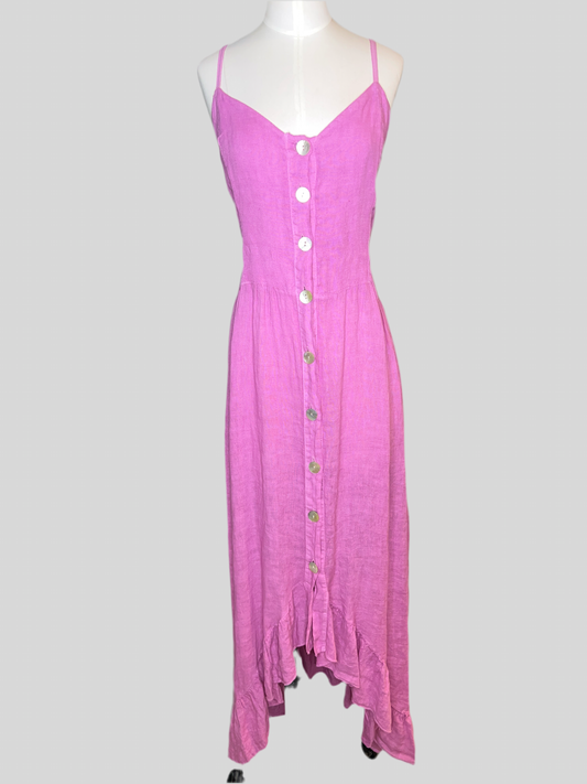 Maui Mauve 100% Linen Dress