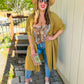 Golden Palm Duster Dress