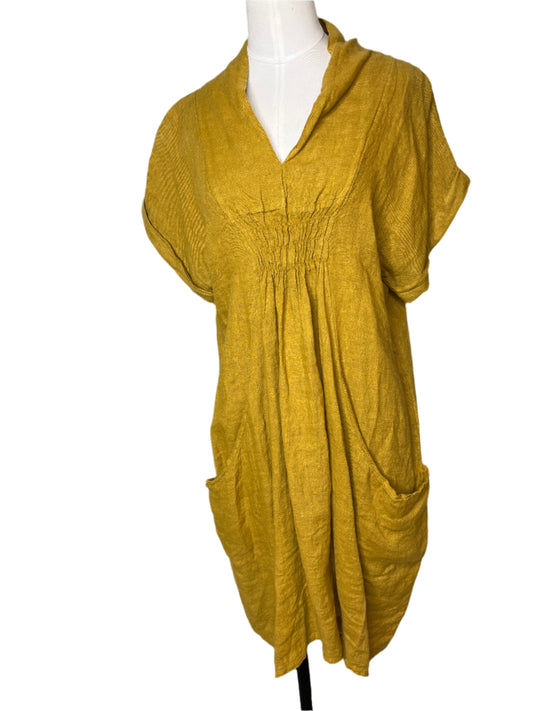 Be Golden Linen Dress