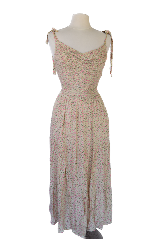 Sacred Ivory Floral Dress (Curvy)