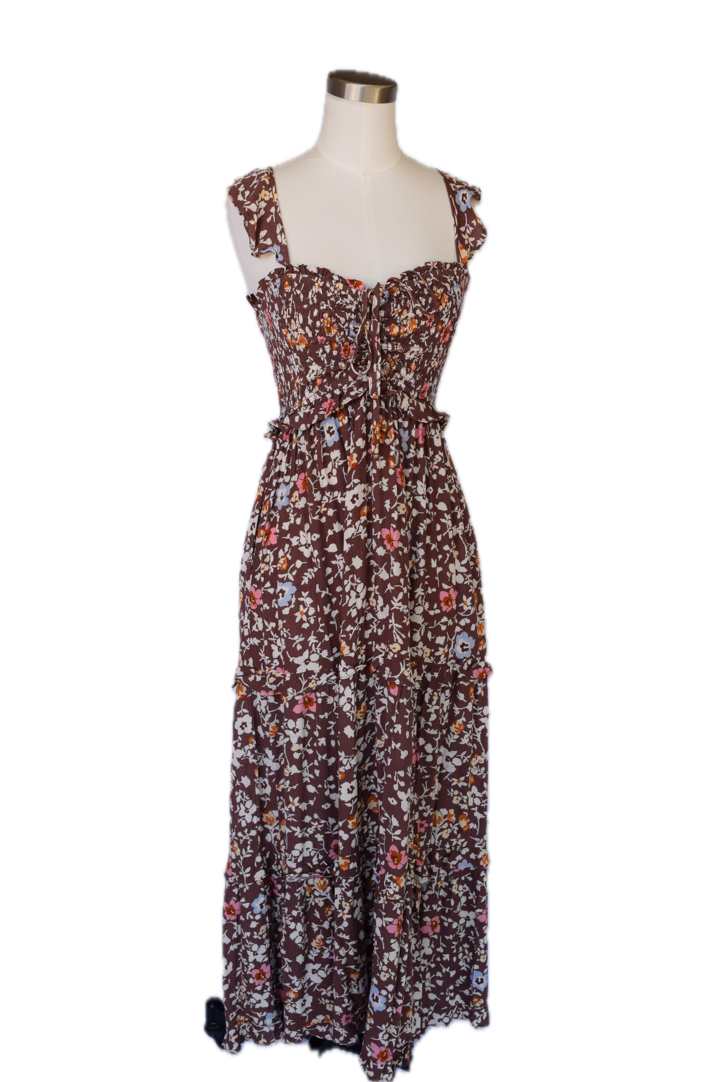 Fall'ish Brown Floral Dress
