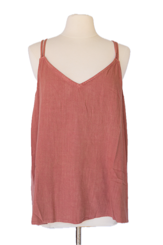 Starlight Red Bean Twist Back Tank (Curvy)