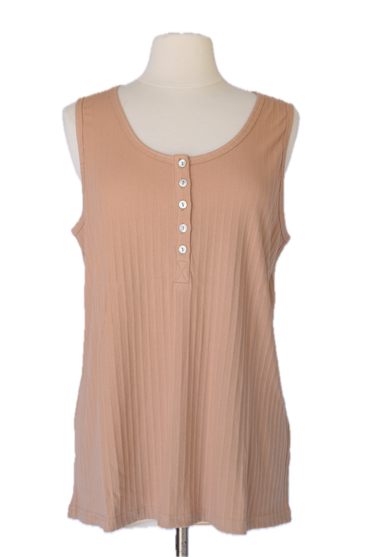 In The Stars Scoop Neck Natural Top (Curvy)