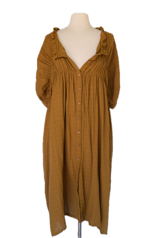 Golden Palm Duster Dress (OneSize)