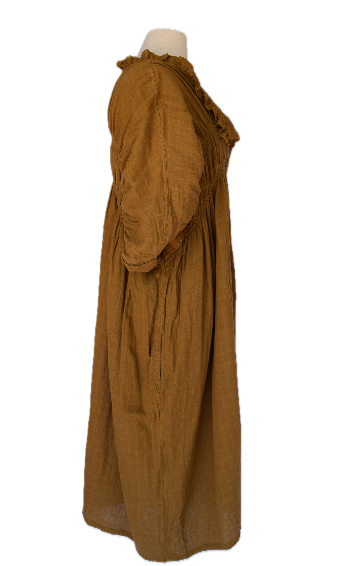 Golden Palm Duster Dress