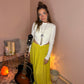 Eva Gold 100% Linen Skirt (OneSize)