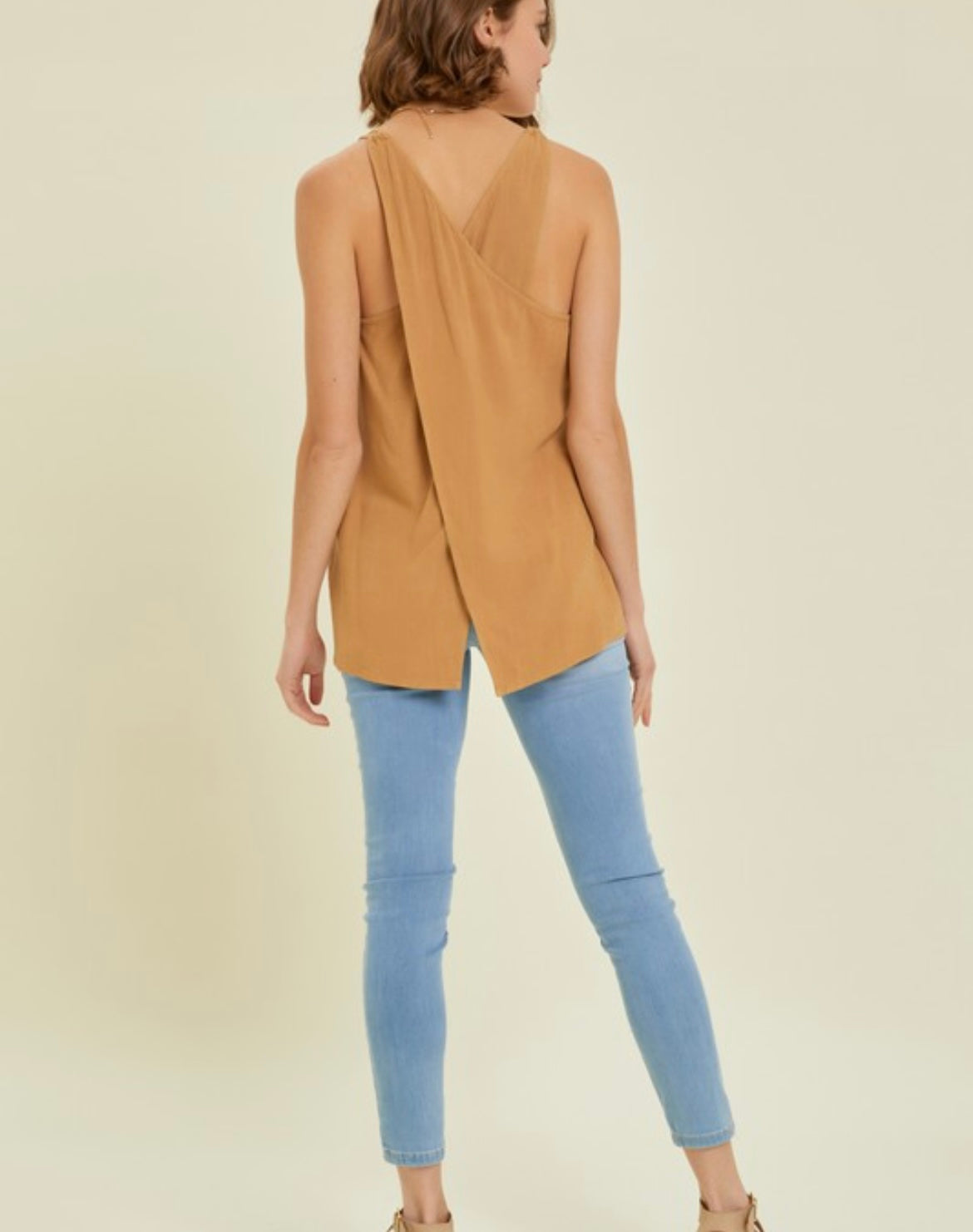 Starlight Caramel Twist Back Tank