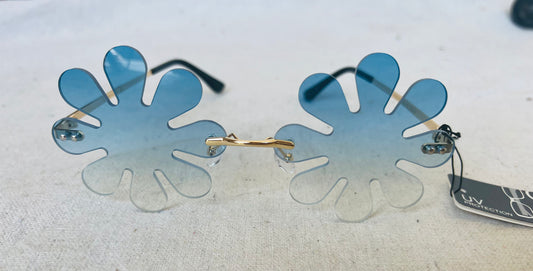 Loved In Blue Flower Power Sunglasses