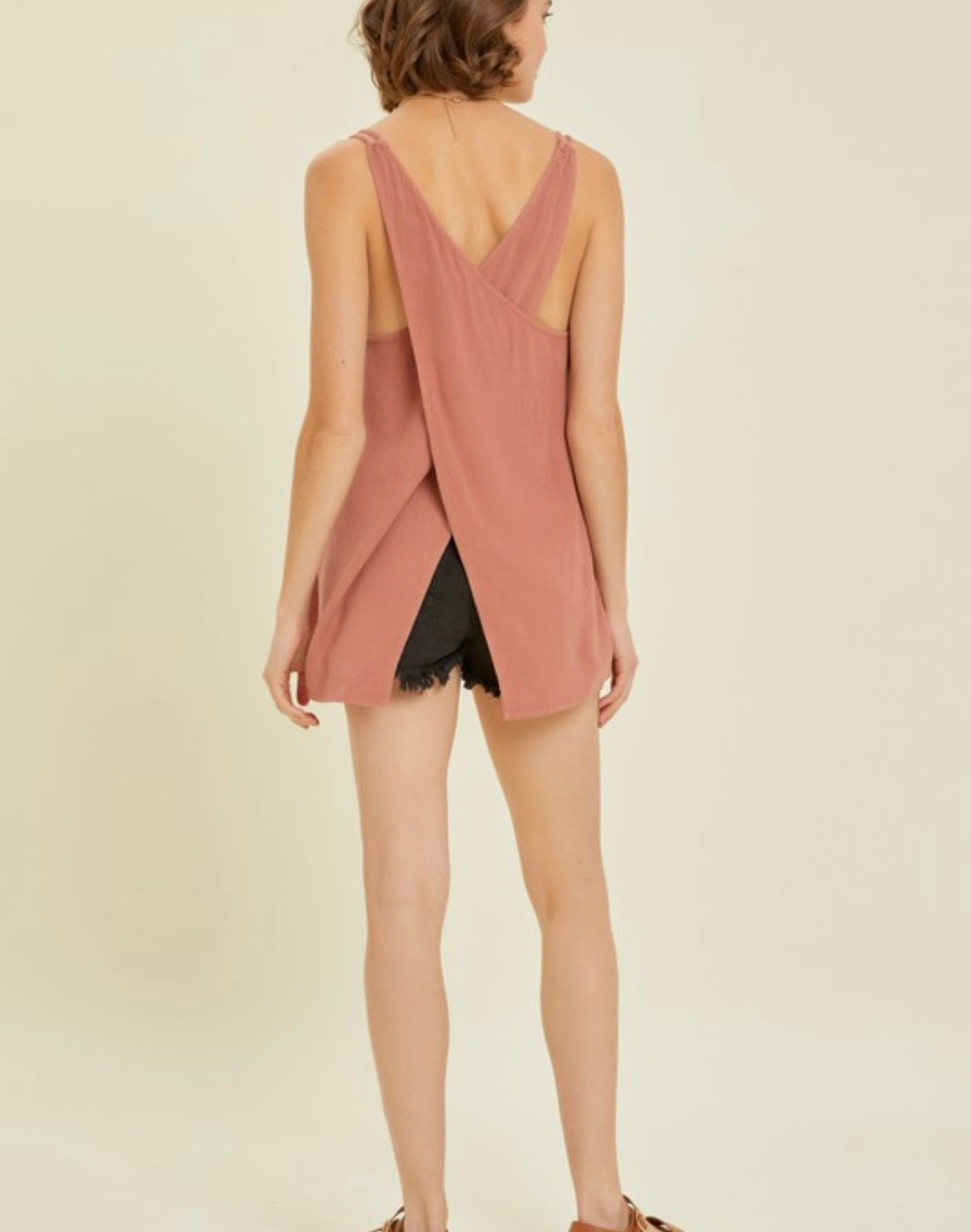 Starlight Red Bean Twist Back Tank (Curvy)