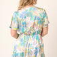 Flower Print Godet Dress